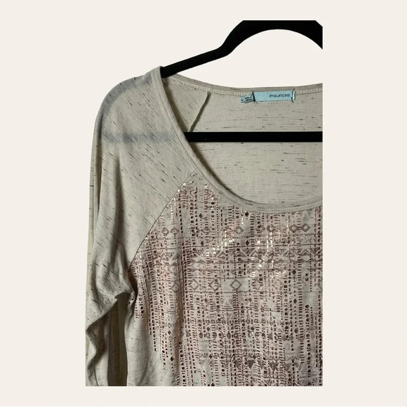 0455. Maurices LONG SLEEVE LIGHTWEIGHT TOP SIZE LARGE - Picture 3 of 9